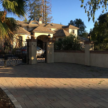 Custom made ornamental iron fence and gates.