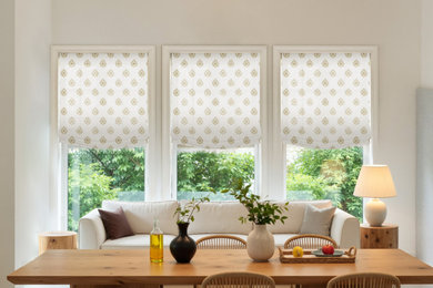 Example of a minimalist dining room design in Richmond