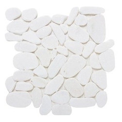 Snow Flat Stone Mosaic Tile - Mosaic Tile