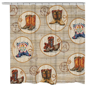 Western Boots, Shower Curtain