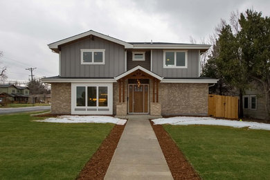 Inspiration for a transitional exterior home remodel in Denver