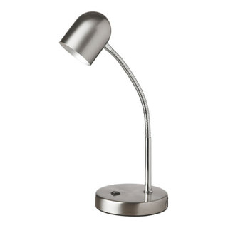 Giselle 22 Metal and Crystal LED Task Lamp, Chrome/Clear
