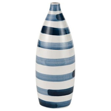 Elk Home Indaal Small Vase, White, Painted Blue
