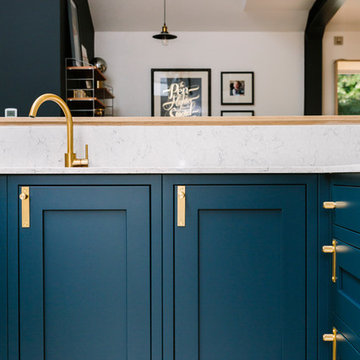 Lucy's Open Plan Blue Kitchen