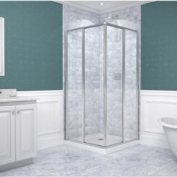 DreamLine Cornerview Corner-Opening Shower Enclosure - SHEN-8134340-01 - Shower Stalls And Kits