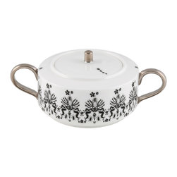The New English - The New English Entomo Black Sugar Bowl - Sugar Bowls And Creamers