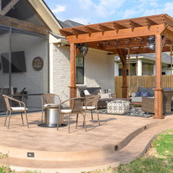 Patio with Pergola and Swing - Pergolas