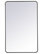 Elegant Decor MR803048BK Soft Corner Metal Rectangular Mirror, 30"x48"