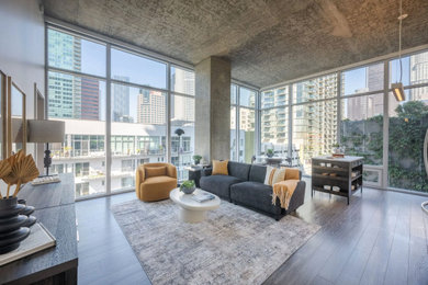 Inspiration for a contemporary living room remodel in Orange County