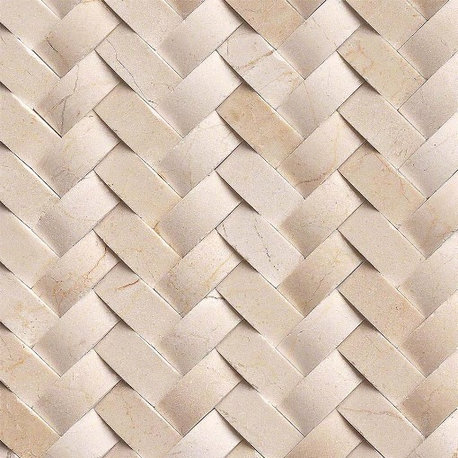 Crema Arched Herringbone Polished, Set of 10