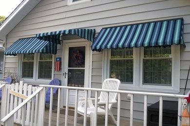 Beach Bungalow Curb Appeal Makeover by Shade One awnings