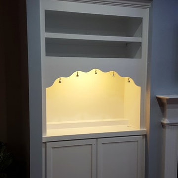 Fishtank and Home Altar Fireplace Built-ins