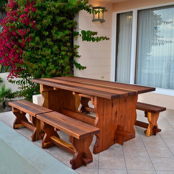 Trestle Natural Wood Outdoor Table