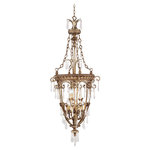 Livex Lighting - La Bella Chandelier, Hand-Painted Vintage Gold Leaf - A neoclassical influence is merged with the glamour of high fashion in this beautiful lantern. The exquisite look features generous scrolls topped with K9 crystal accents to further decorate the intricate frame which comes in a rich vintage gold leaf finish.
