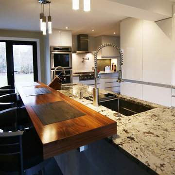 Modern High Gloss White Kitchen
