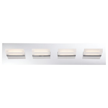 Olson 4-Light LED Bath Bar, Chrome Finish