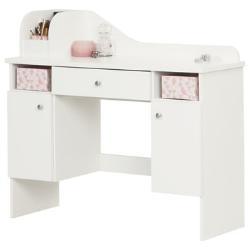 South Shore Vito Kids Vanity Desk in Pure White