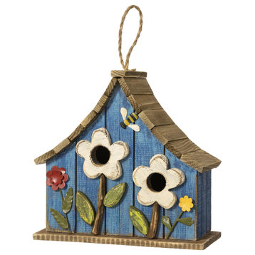 Distressed Solid Wood Birdhouse