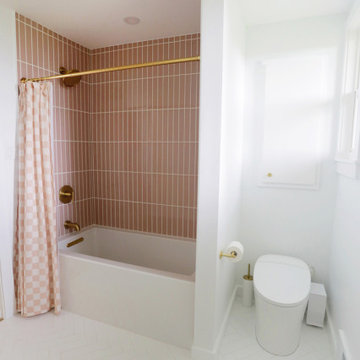 Modern Pink Bathroom Before and After