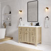 Sonoma Oak 42 Single Sink Bath Vanity with 2" Carrara Quartz