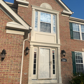 New Bowie 2 lite panel Entrance Door with Exterior Trim Repair