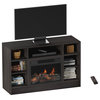 Electric Fireplace TV Stand 44" Long Wood Media Console for TVs