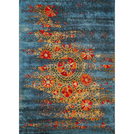 Marina Suzanie Indoor/Outdoor Rug, Blue, 3'3"x4'11"