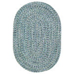 Capel Rugs - Sea Pottery Braided Oval Rug, Blue, 11'4"x14'4" - Reversible and durable, Capel braids are a hallmark of American tradition. Features: Construction: Braided Country of Origin: USASpecifications: Pile Height: 3/8" - 1/2"