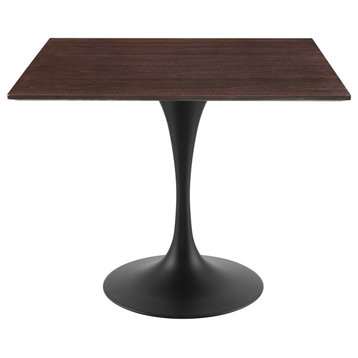 Lippa 36" Wood Square Dining Table EEI-4866-BLK-CHE