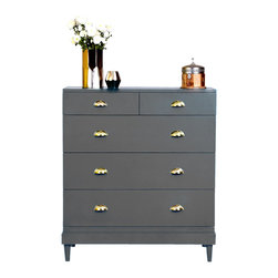 Charlotte Chest - Steel Grey - Accent Chests And Cabinets