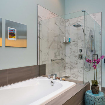 Contemporary Accessible Primary Bath with Curbless Shower
