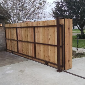 Cedar fence line/gate