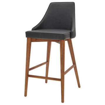 Erin PU Leather Counter Stool, Antique Tan