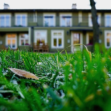 Blick auf die Hausfassade