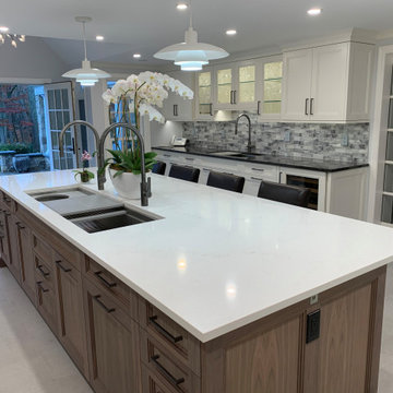 High Tech Kitchen with Moveable Tile Wall