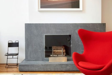 Trendy living room photo in Chicago