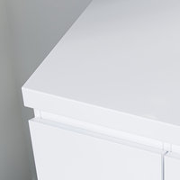 MOB Bath Vanity, High Gloss White, 48", Single Sink, Wall Mount