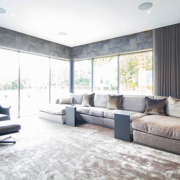 Home Cinema Room with Electric Blinds by Grants