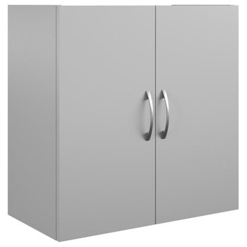 Pemberly Row Transitional 24" Wall Cabinet in Dove Gray