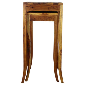 Haussmann Teak Curved Table Set, Oak Oil