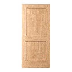 Montecito- Interior White Oak 2-Panel Shaker Door (Engineered) (1-3/4") - Windows And Doors