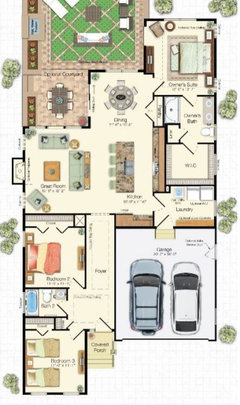 Integrating garage into a rectangular house