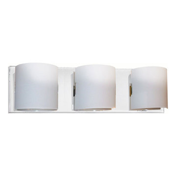 Allie 3-Light Vanity Fixture, Frosted White