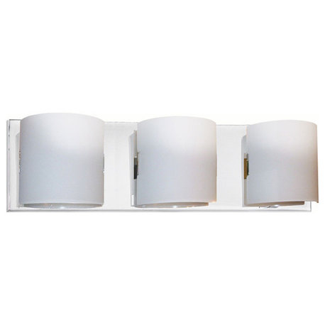 Allie 3-Light Vanity Fixture, Frosted White