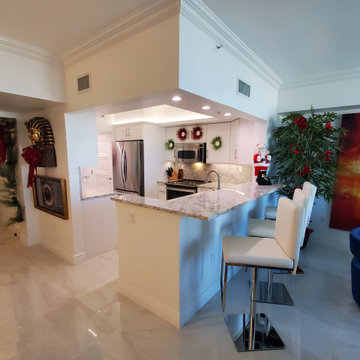 Transitional Kitchen Remodel Done in Satin White