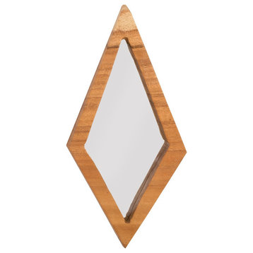 Diamond Chamcha Wood Mirror, Medium, Natural