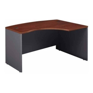 Office in an Hour L Shaped Cubicle Desk Set in Hansen Cherry - Engineered  Wood