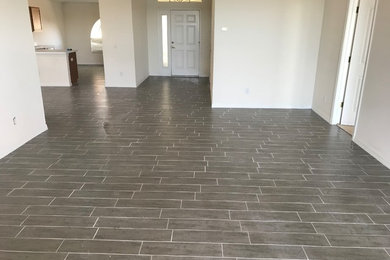 plank tile finish project