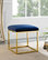 Anticipate Velvet Ottoman, Gold Navy