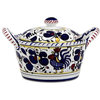 Bowl With Spoon Deruta Majolica Orvieto Rooster Blue Ceramic